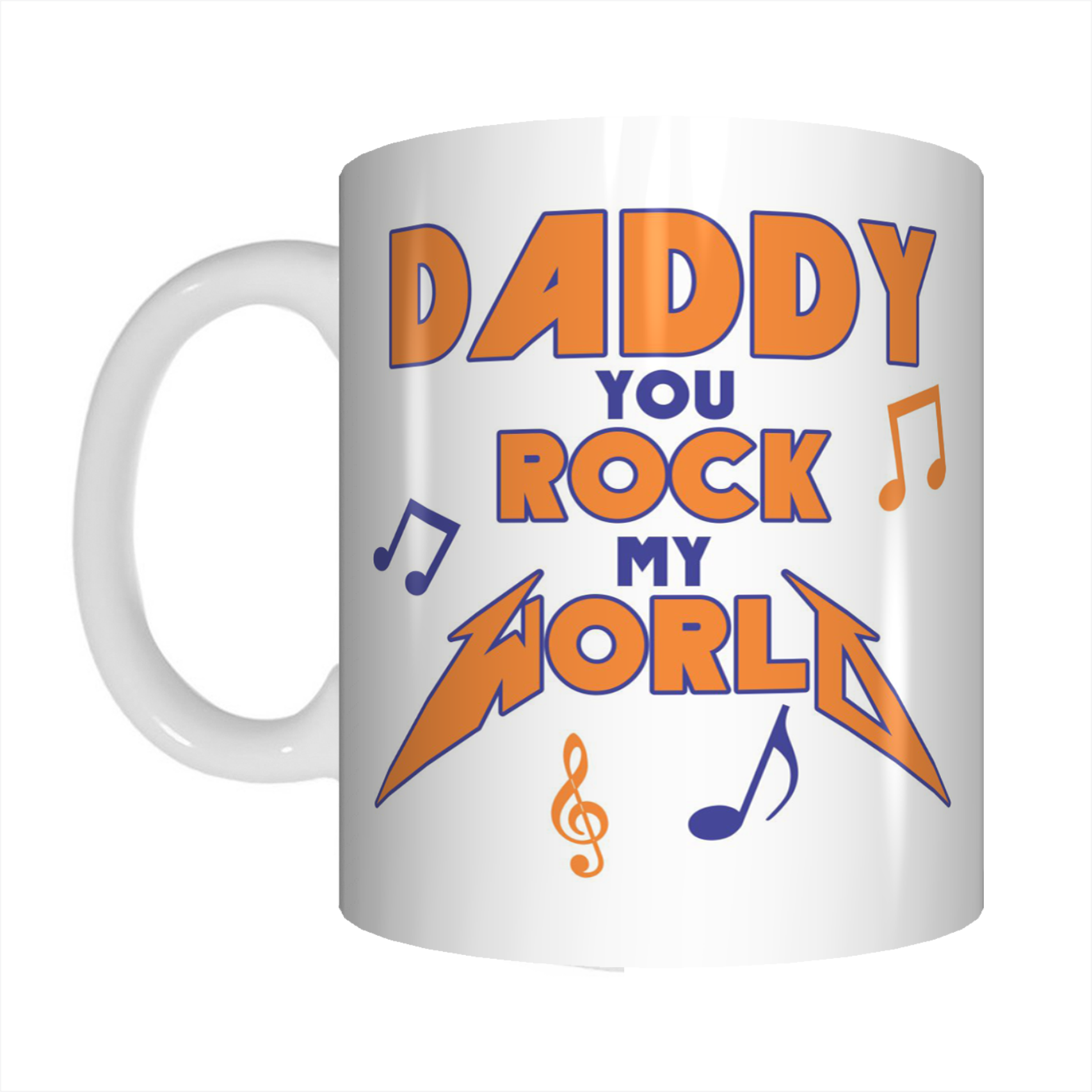 Daddy You Rock My World Coffee Mug Gift For Rock Star Dads On Father's Day FDG07-92-26035 - fair-dinkum-gifts