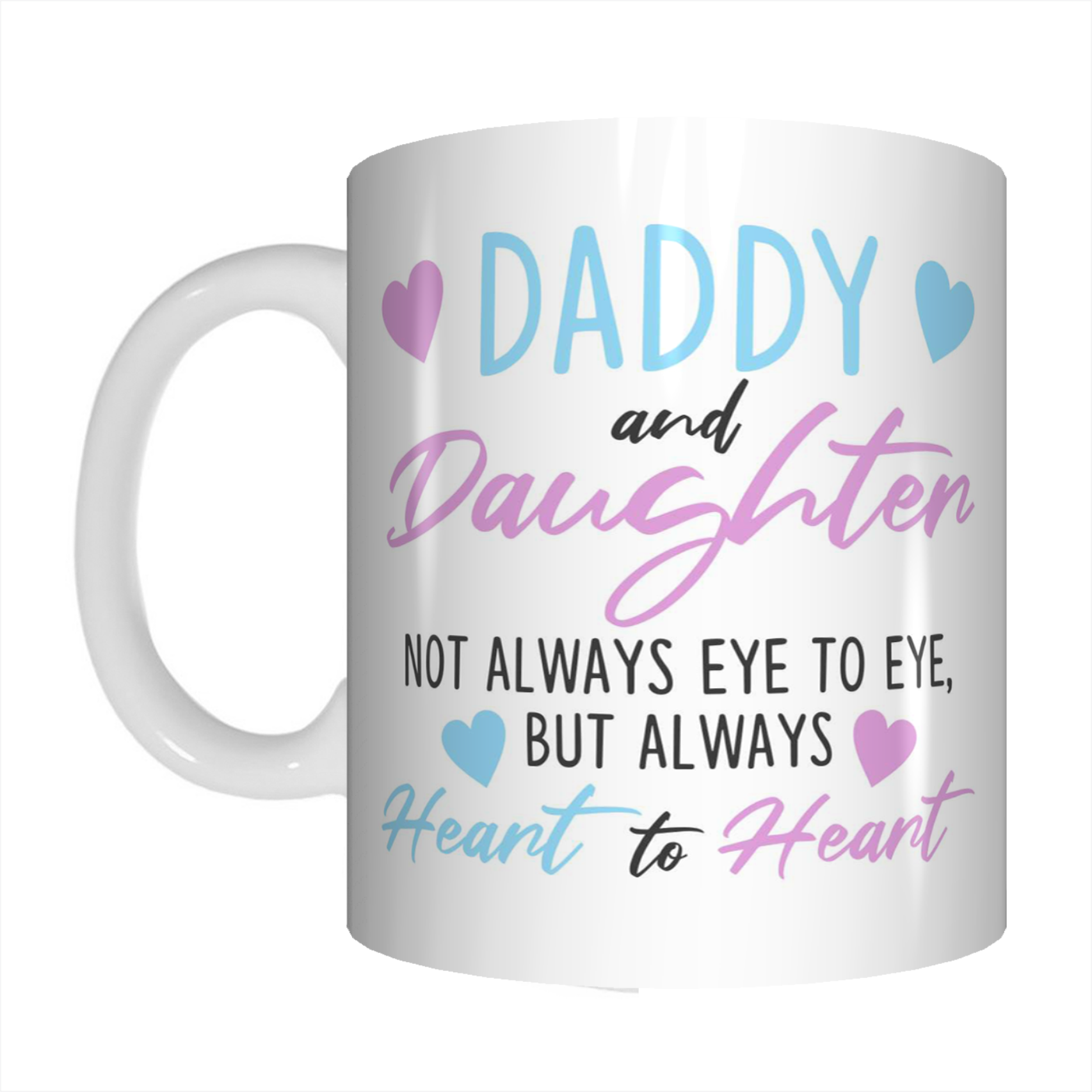 Daddy And Daughter Heart To Heart Coffee Mug Gift For Father's Day FDG07-92-26020 - fair-dinkum-gifts