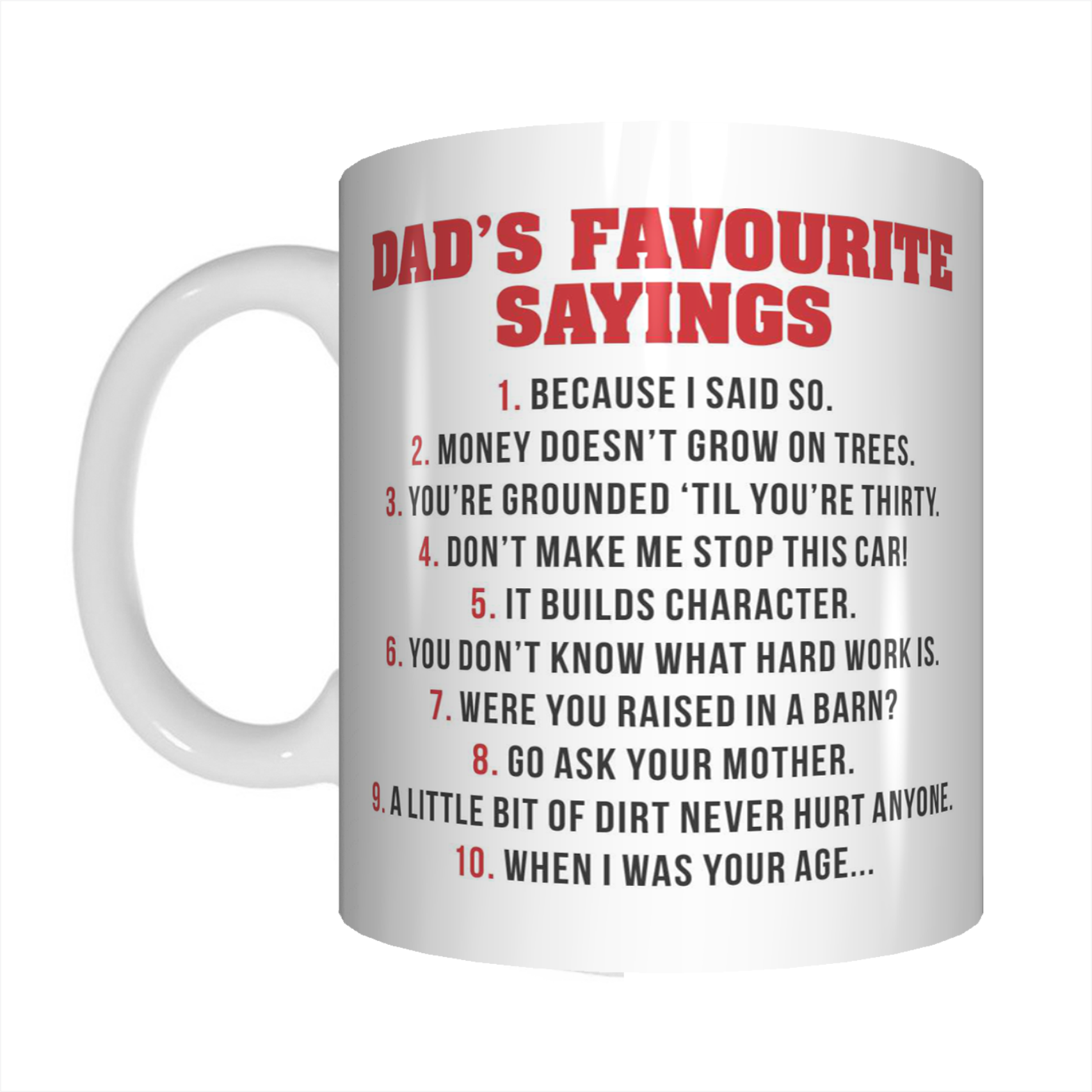 Dad's Favourite Sayings Coffee Mug Gift For Father's Day Funny FDG07-92-26026 - fair-dinkum-gifts