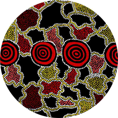 Aboriginal Ceramic Coasters - Set of 4