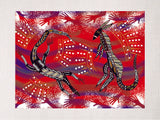Bulurru Aboriginal Art Canvas Print Unstretched - Desert Totems By Louis Enoch