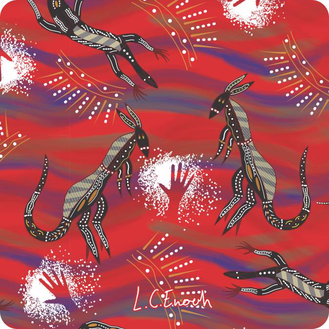 Aboriginal Ceramic Coasters - Set of 4