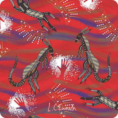 Aboriginal Ceramic Coasters - Set of 4