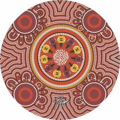 Aboriginal Ceramic Coasters - Set of 4