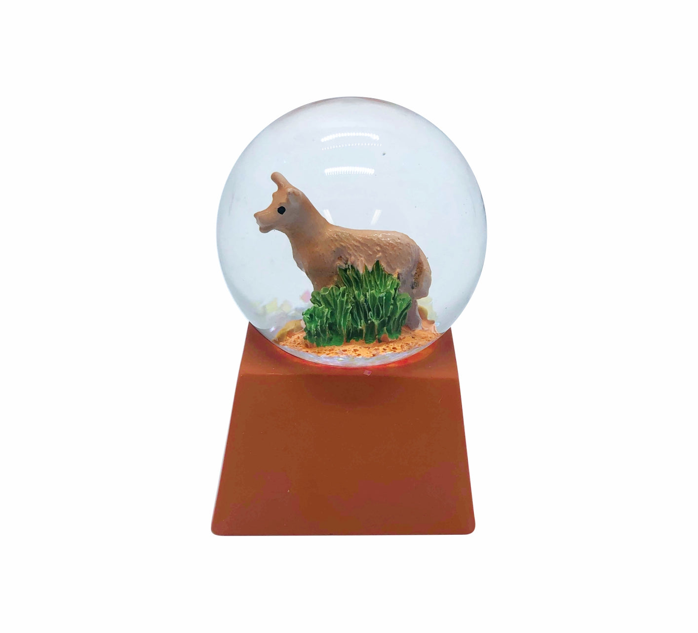 Waterball Glass Square Base 45mm Glitter Globe Aussie Gifts Souvenirs Australian Animals - fair-dinkum-gifts