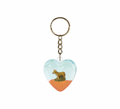 Oily Heart Key Rings Aussie Gifts Souvenirs Coloured Liquid with Floaters Love Heart Keyrings - fair-dinkum-gifts