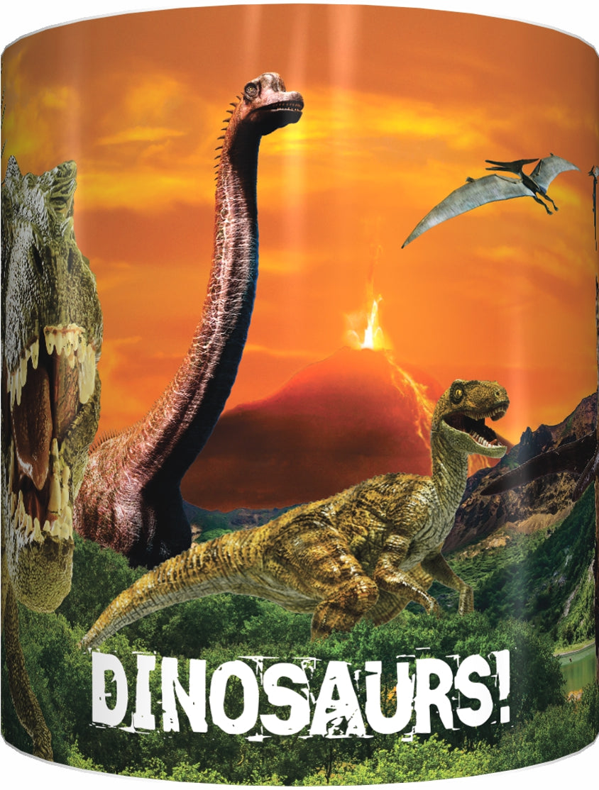 DINOSAUR MONTAGE Mug Cup 300ml Gift Aussie Australia Dinosaurs Triceratops T-Rex - fair-dinkum-gifts