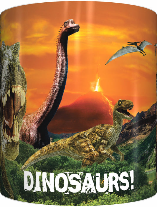 DINOSAUR MONTAGE Mug Cup 300ml Gift Aussie Australia Dinosaurs Triceratops T-Rex - fair-dinkum-gifts