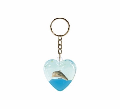 Oily Heart Key Rings Aussie Gifts Souvenirs Coloured Liquid with Floaters Love Heart Keyrings - fair-dinkum-gifts
