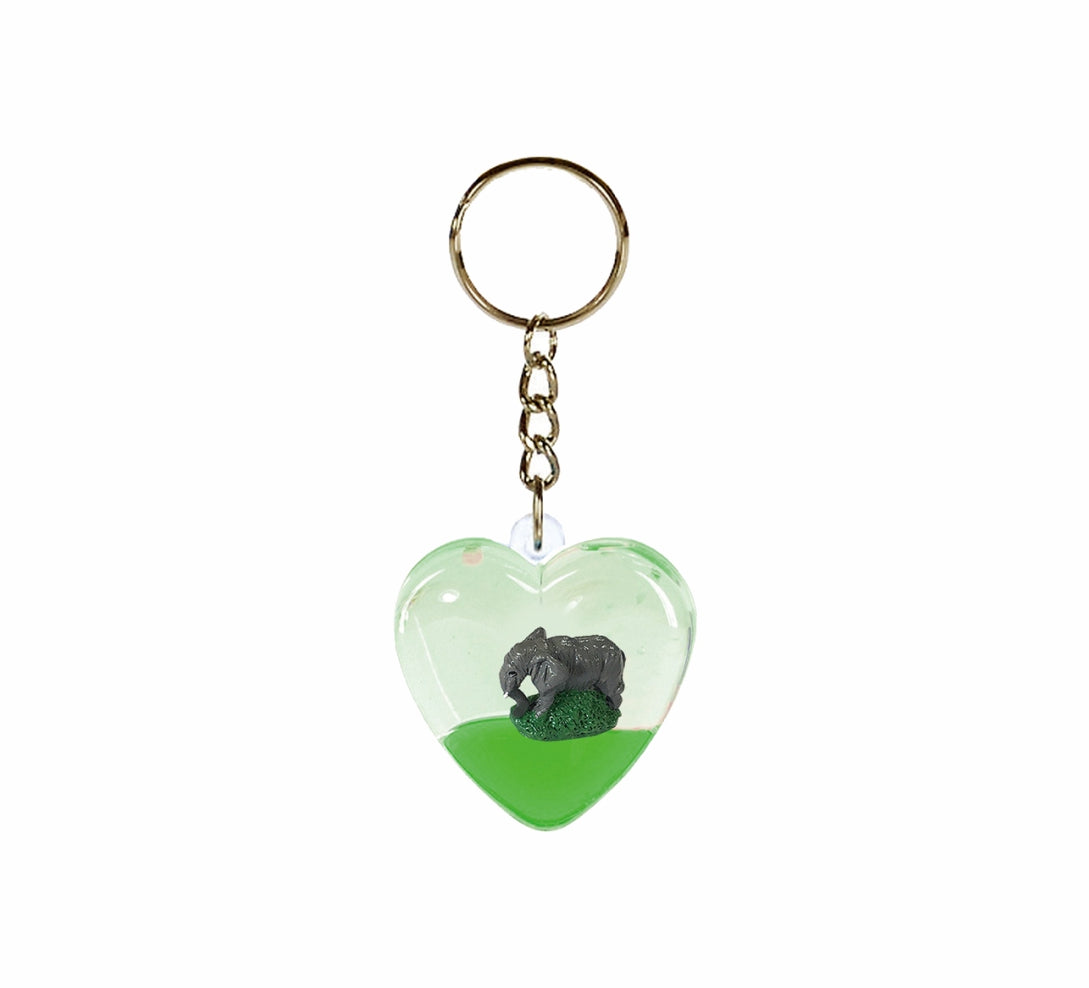 Oily Heart Key Rings Aussie Gifts Souvenirs Coloured Liquid with Floaters Love Heart Keyrings - fair-dinkum-gifts