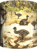 EMU AND EMU CHICKS Mug Cup 300ml Gift Native Aussie Australia Animal Wildlife Emus Birds - fair-dinkum-gifts