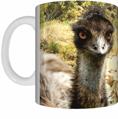 EMU AND EMU CHICKS Mug Cup 300ml Gift Native Aussie Australia Animal Wildlife Emus Birds - fair-dinkum-gifts