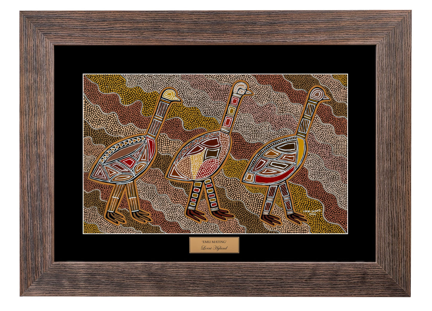 Bulurru Aboriginal Art Canvas Print Unstretched - Emu Dreaming By Lorni Hyland