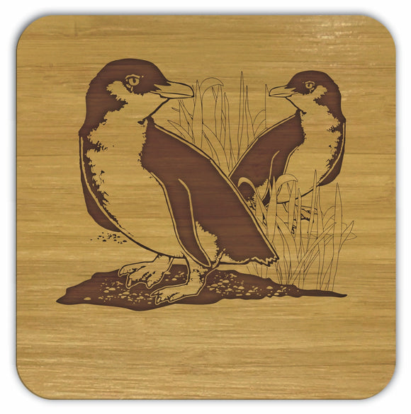 FAIRY PENGUINS Bamboo Coasters Eco Friendly Set Of 4 Drink Coasters in Box - fair-dinkum-gifts
