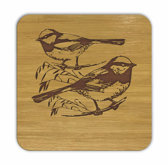 FAIRY WRENS Bamboo Coasters Eco Friendly Set Of 4 Drink Coasters in Box - fair-dinkum-gifts