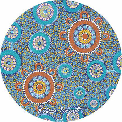 Aboriginal Ceramic Coasters - Set of 4