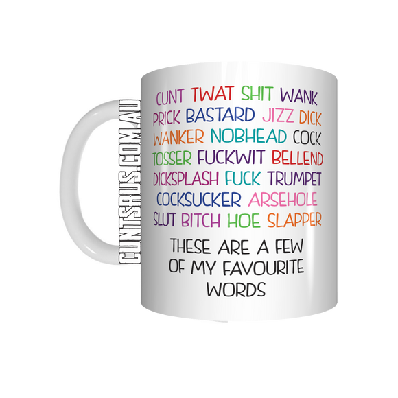 Favourite Words Swear Words Coffee Mug Gift CRU07-92-8230