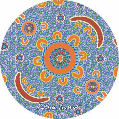 Cork Round Coaster Set with Aboriginal Designs