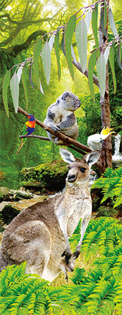 Pack of 5 x 3D Bookmarks LENTICULAR Book Marks Aussie Australian Theme Animals Souvenirs - fair-dinkum-gifts
