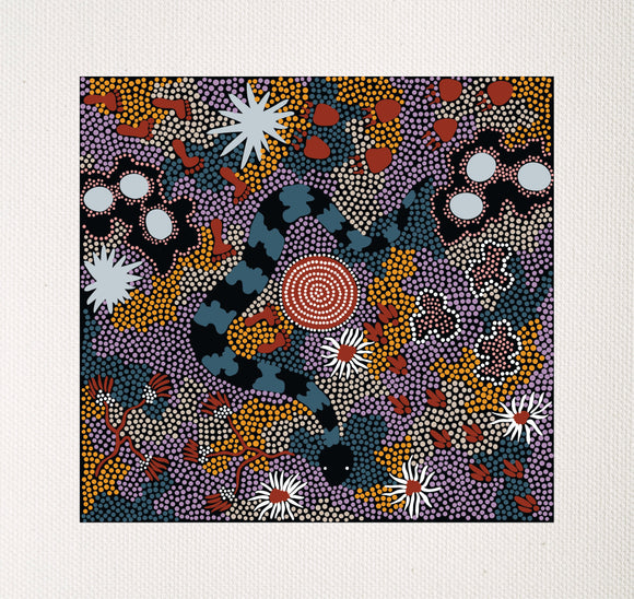 Bulurru Aboriginal Art Canvas Print  Unstretched - From The Bush By Gabriella Possum