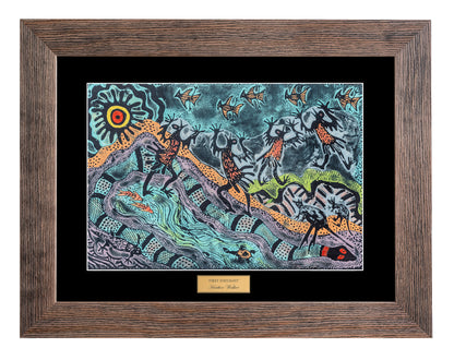 Bulurru Aboriginal Art Canvas Print  Unstretched - First Daylight By Heather Walker