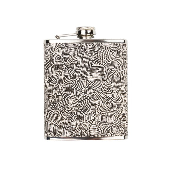 Aboriginal Design Hip Flask 180ml – Fair Dinkum Gifts