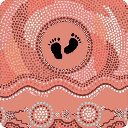 Aboriginal Ceramic Coasters - Set of 4