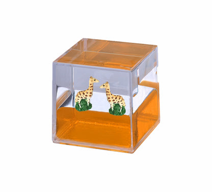 Oily Water Cubes Aussie Gifts Souvenirs Paperweights Coloured Liquid with Floaters - fair-dinkum-gifts