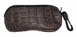 Croc Skin Glasses Case Neoprene w/Belt Clip Mens Womens Unisex Crocodile - Black Red Brown Green - fair-dinkum-gifts