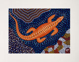 Bulurru Aboriginal Art Canvas Print Unstretched - Goanna Dreaming By Shane Bates