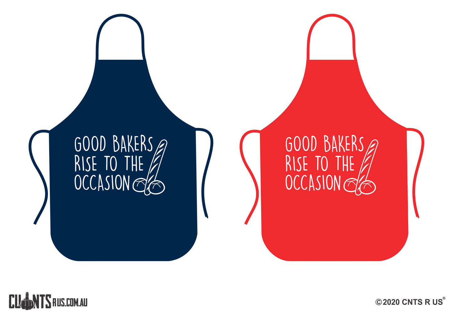 Good Bakers Rise To The Occasion Apron - Choose From Red or Navy Blue CRU06-01-28005 - fair-dinkum-gifts