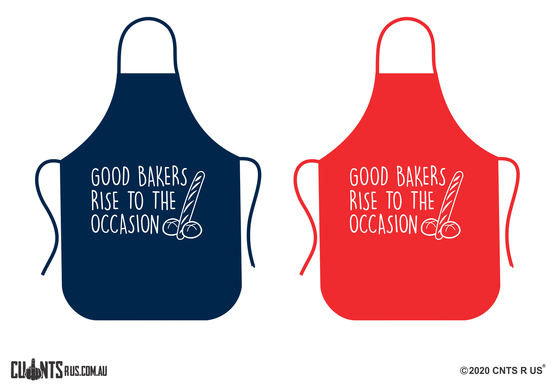 Good Bakers Rise To The Occasion Apron - Choose From Red or Navy Blue CRU06-01-28005 - fair-dinkum-gifts