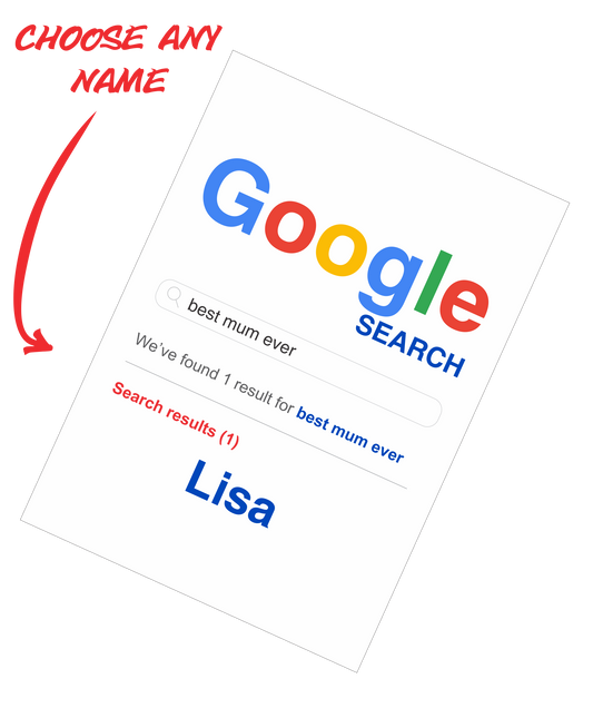 Personalised Google Search Mother's Day Teatowel - Best Mum Ever FDG03-03-20003 - fair-dinkum-gifts