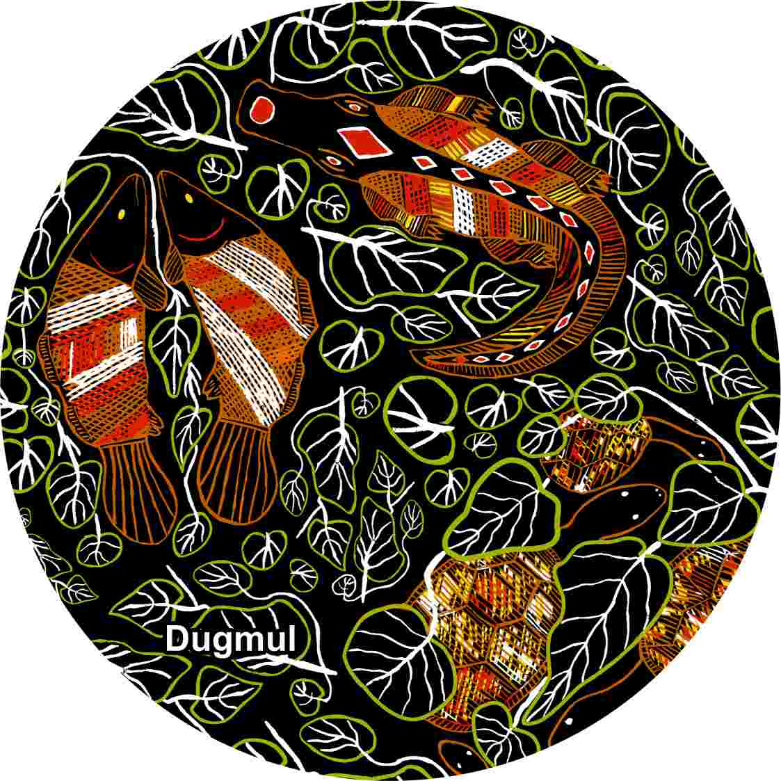 Aboriginal Ceramic Coasters - Set of 4