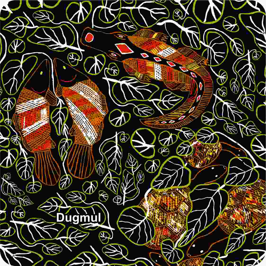 Aboriginal Ceramic Coasters - Set of 4