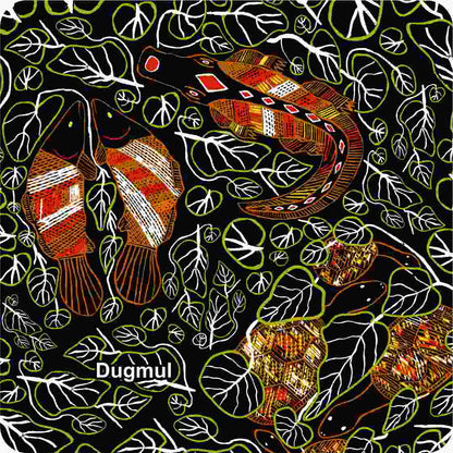 Aboriginal Ceramic Coasters - Set of 4