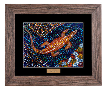 Bulurru Aboriginal Art Canvas Print Unstretched - Goanna Dreaming By Shane Bates