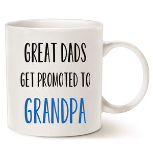 Great Dads Get Promoted To Grandpa Coffee Mug Gift - fair-dinkum-gifts