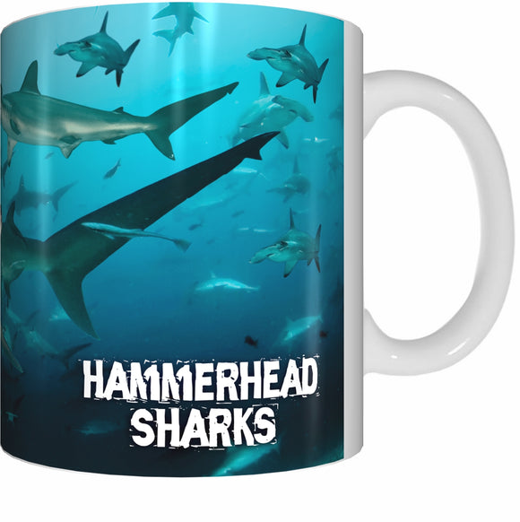 HAMMERHEAD SHARKS Mug Cup 300ml Gift Aussie Australia Animal Native Fish Sea Ocean Sharks - fair-dinkum-gifts