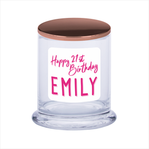 Personalised Happy Birthday Soy Scented Candle Birthday Gift Customised Age Name - fair-dinkum-gifts