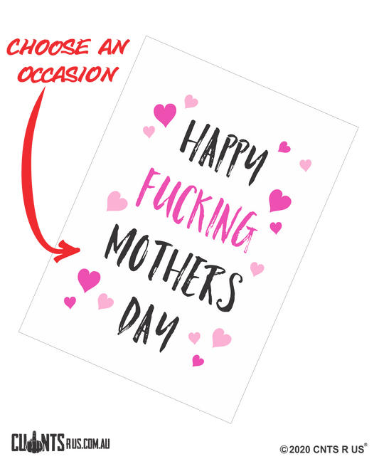 Happy Fucking Mother's Day Cotton Teatowel CRU03-03-14011 - Fair Dinkum Gifts