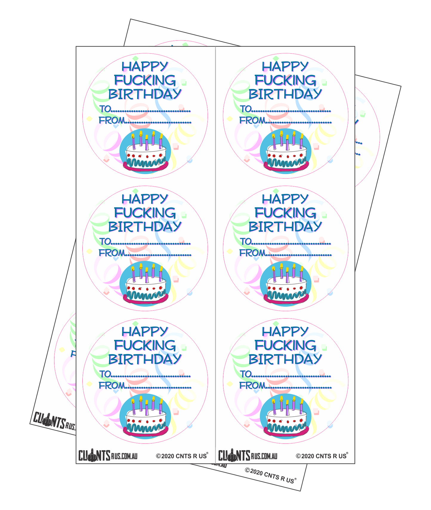 Sticker Pack - Happy Fucking Birthday CRU18-23R-11052