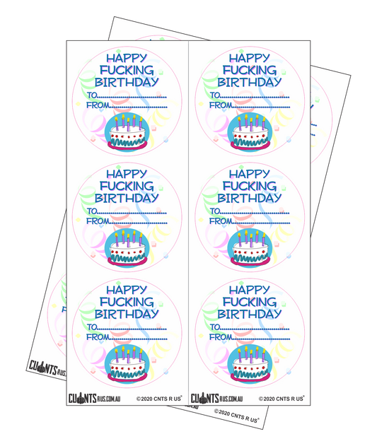 Sticker Pack - Happy Fucking Birthday CRU18-23R-11052