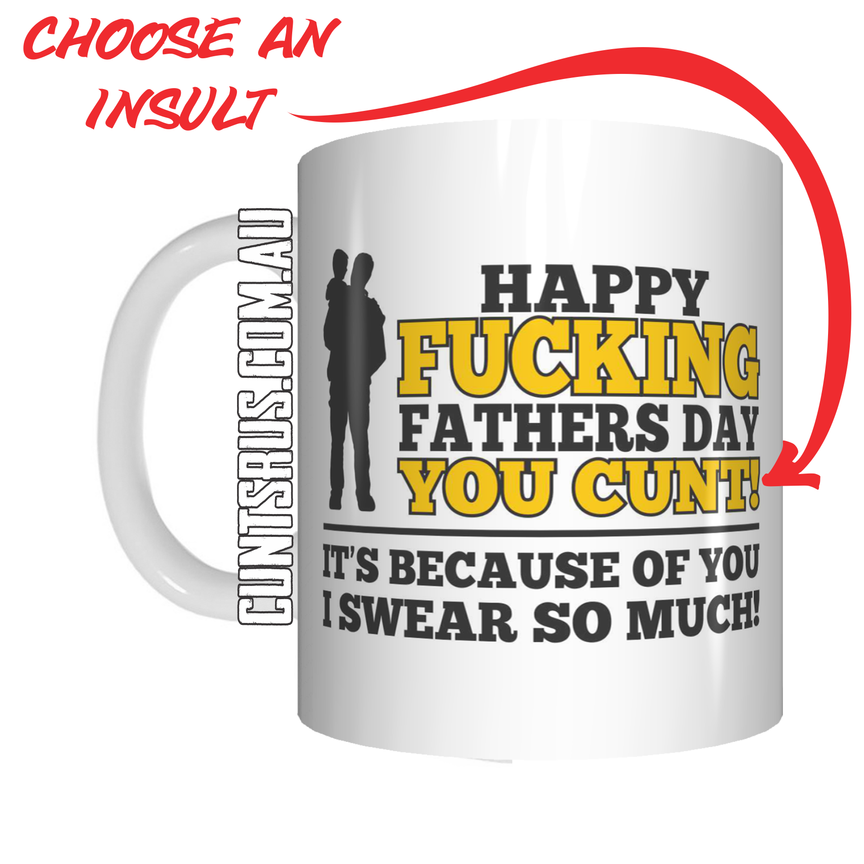 Happy Fucking Father's Day It's Because of You I Swear So Much Rude Coffee Mug CRU07-92-12080 - fair-dinkum-gifts