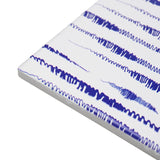 Ceramic Coasters Hand Drawn Thin Lines Blue