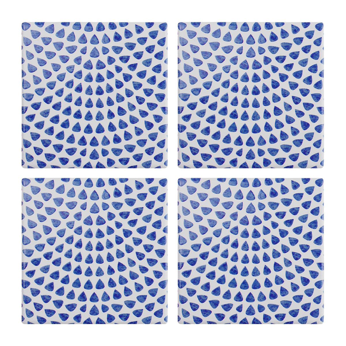 Ceramic Coasters Drops Blue