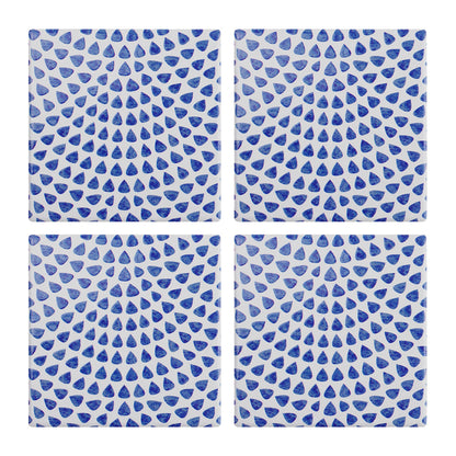 Ceramic Coasters Drops Blue