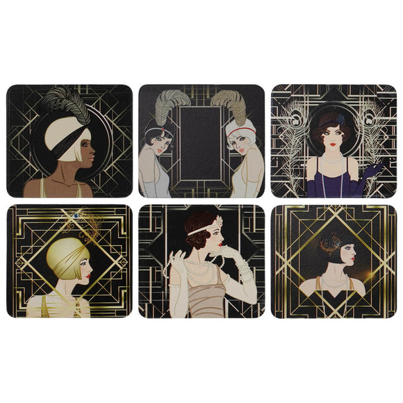 Coasters Flapper Girls | Set of 6