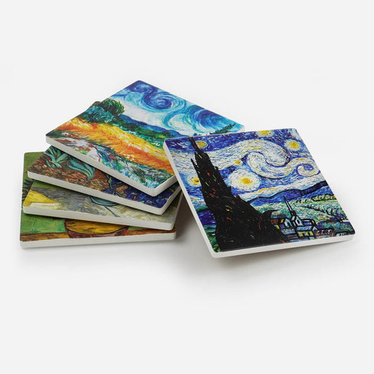 Ceramic Coasters Vincent Van Gogh | Set of 4