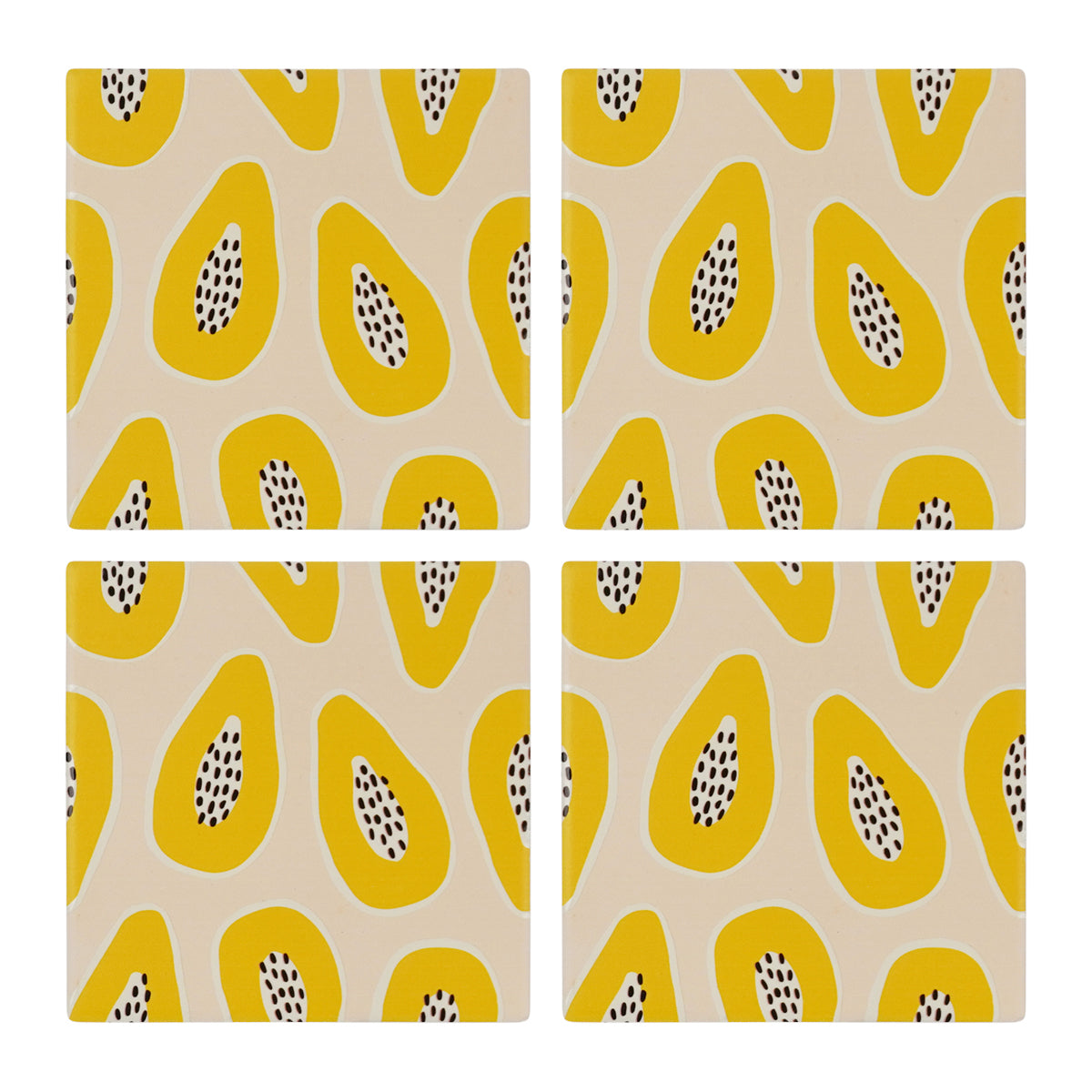 Ceramic Coasters Papayas
